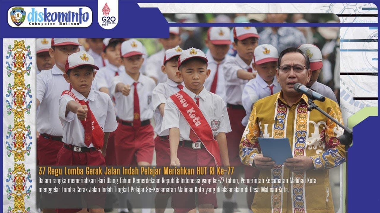 37 Regu Lomba Gerak Jalan Indah Pelajar Meriahkan HUT RI Ke 77